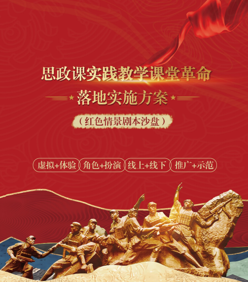 红色情景剧本沙盘